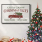 Christmas Farm Sign II - Floater Framed Canvas Print