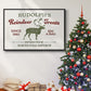 Christmas Farm Sign IV - Floater Framed Canvas Print