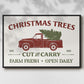 Christmas Farm Sign Collection A - Floater Framed Canvas Print