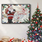 Christmas Par Avion I - Floater Framed Canvas Print