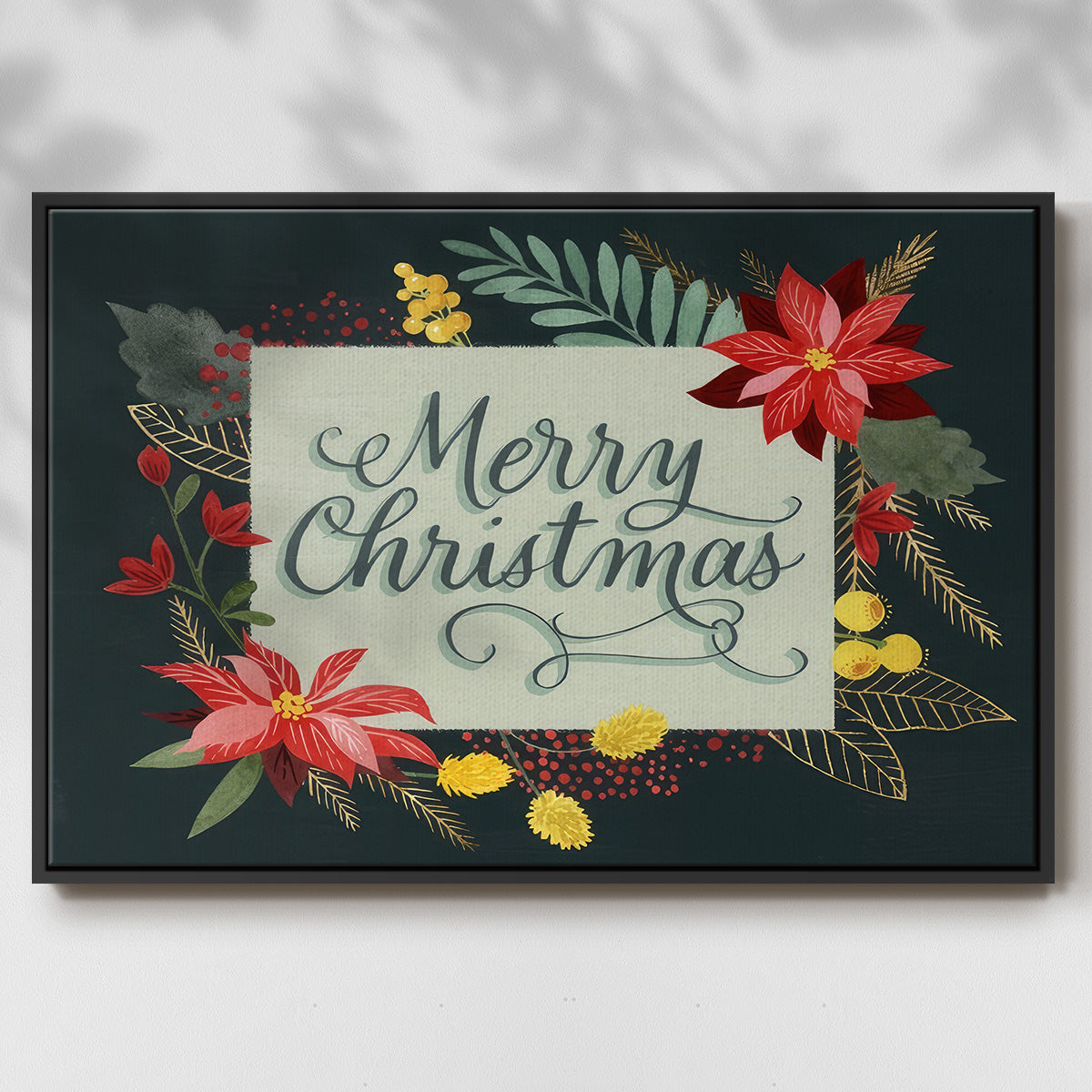 Bright Christmas Night I - Floater Framed Canvas Print