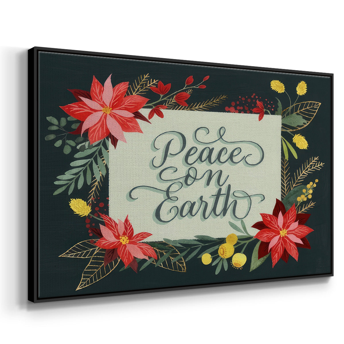 Bright Christmas Night II - Floater Framed Canvas Print