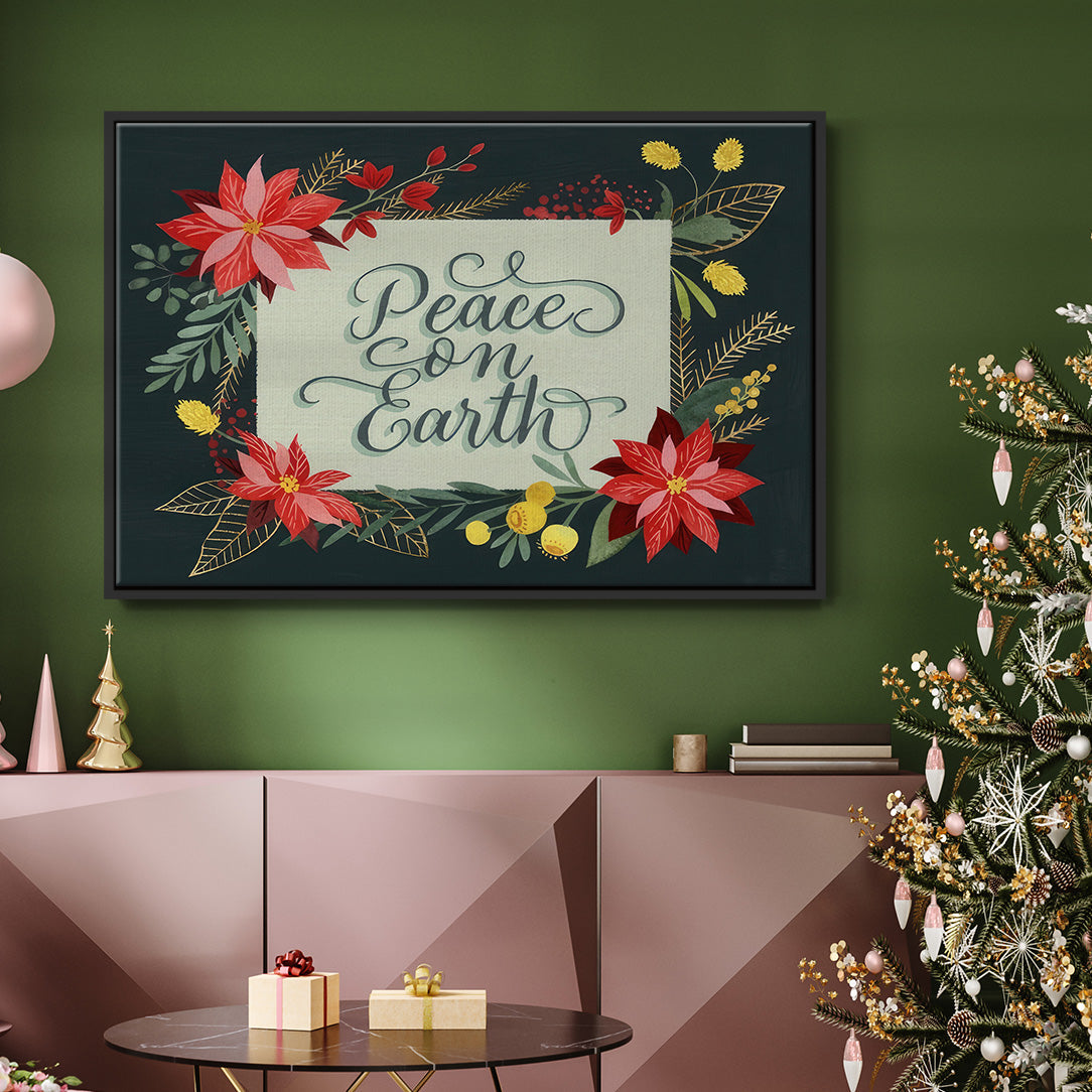 Bright Christmas Night II - Floater Framed Canvas Print