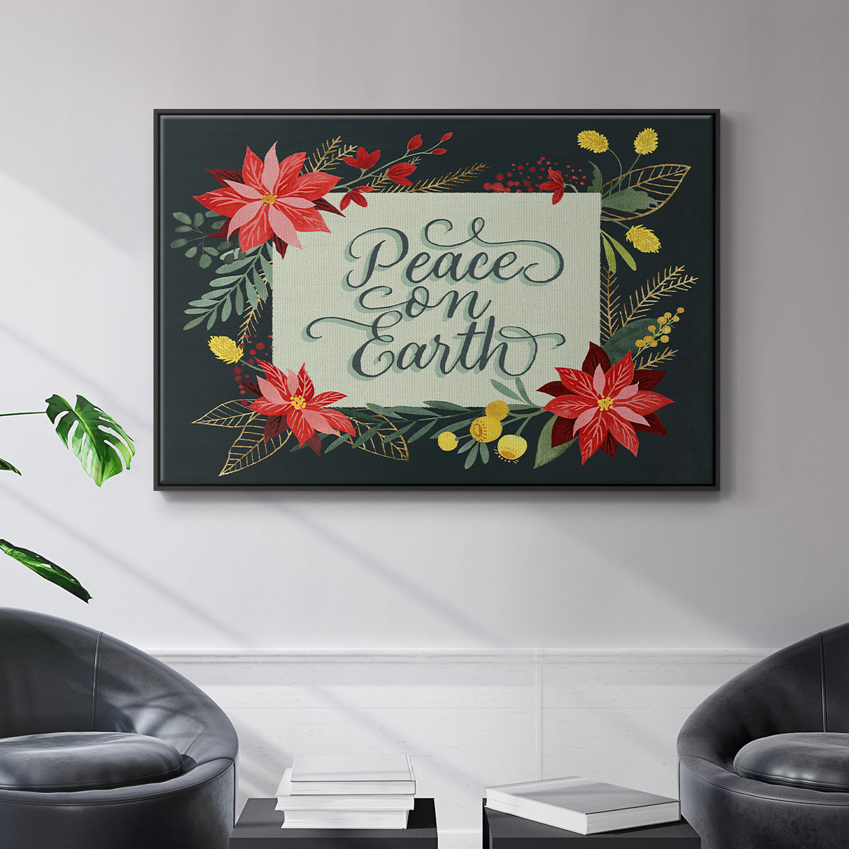 Bright Christmas Night II - Floater Framed Canvas Print