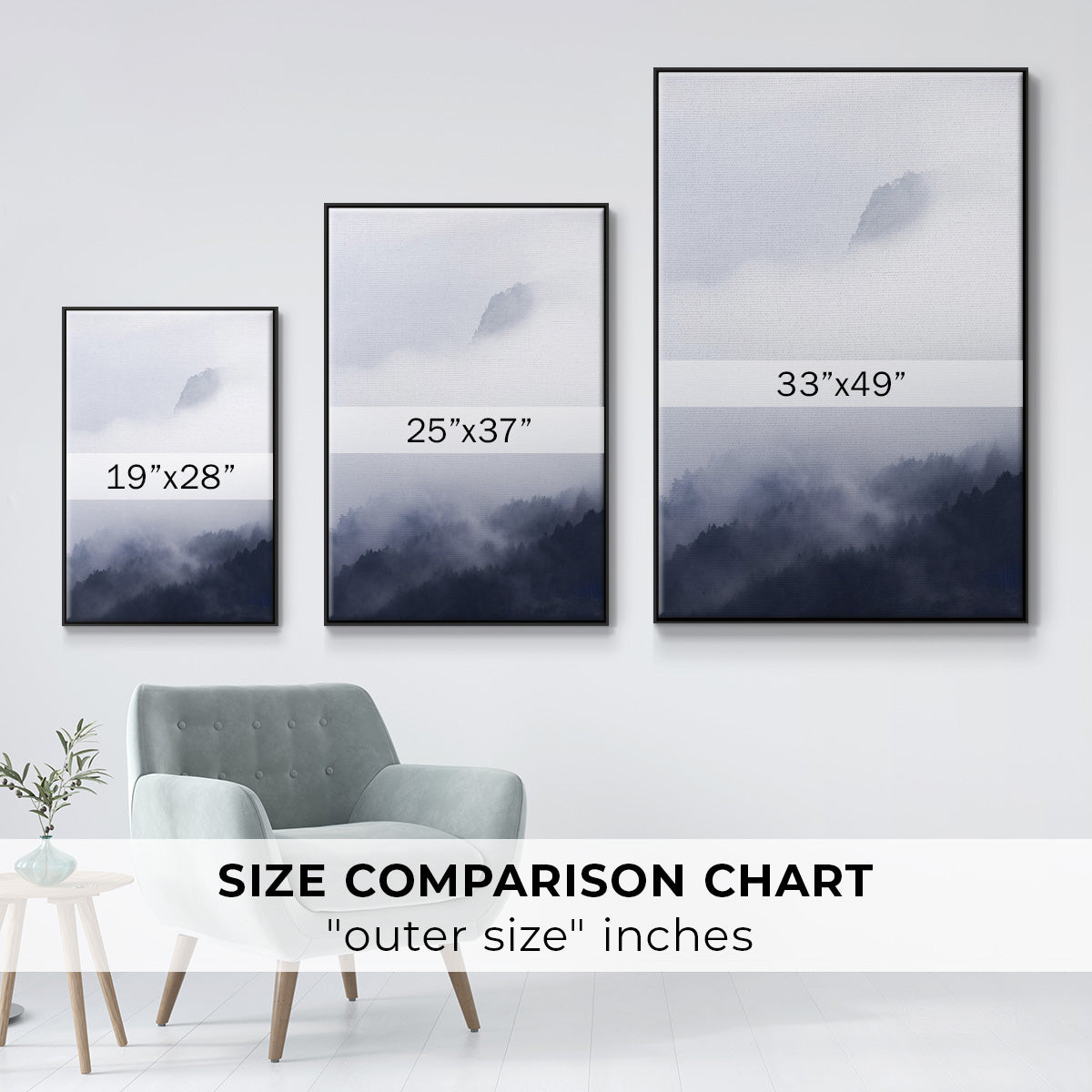 Above the Clouds - Floater Framed Canvas Print
