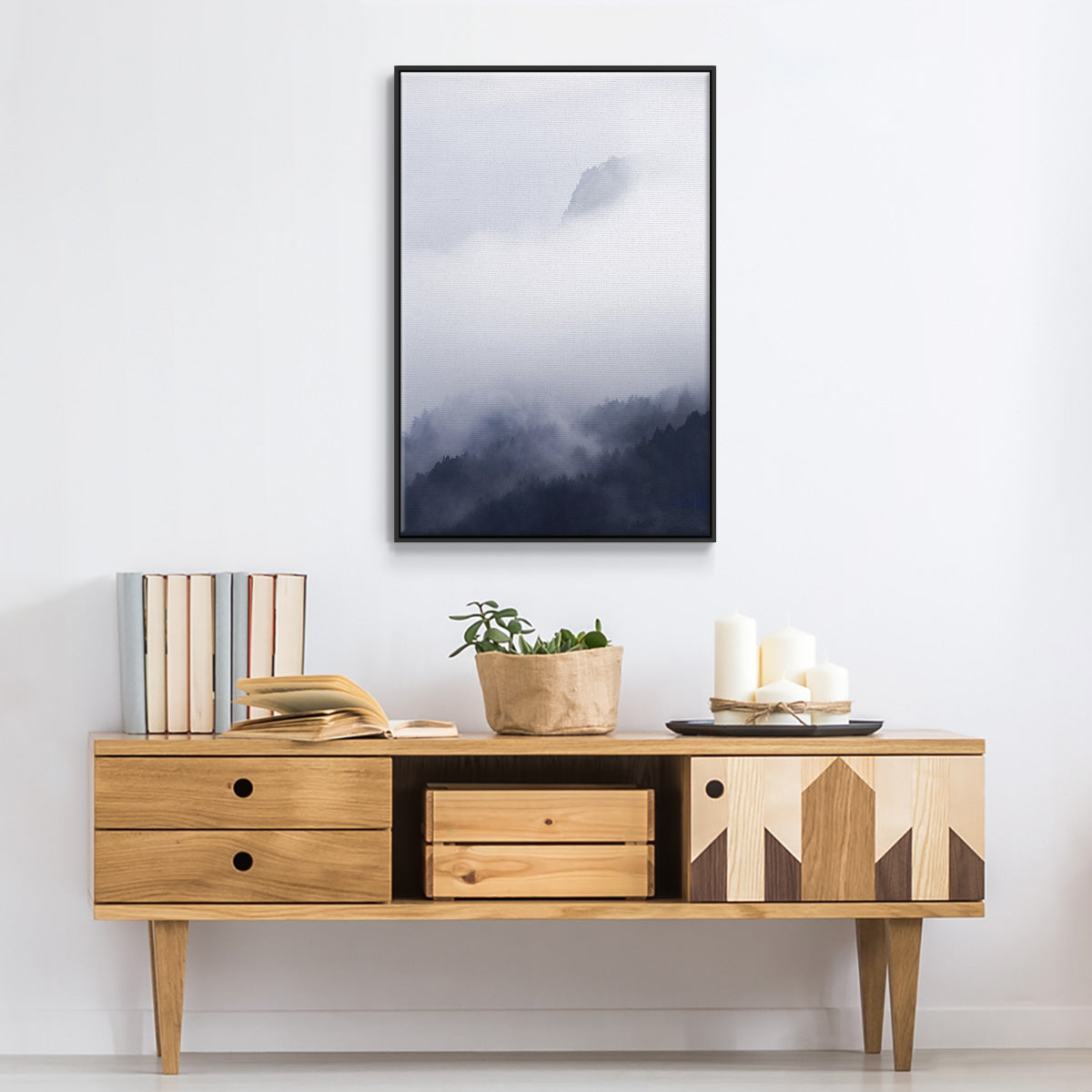 Above the Clouds - Floater Framed Canvas Print