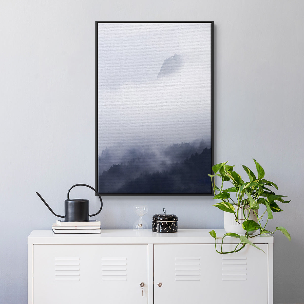 Above the Clouds - Floater Framed Canvas Print