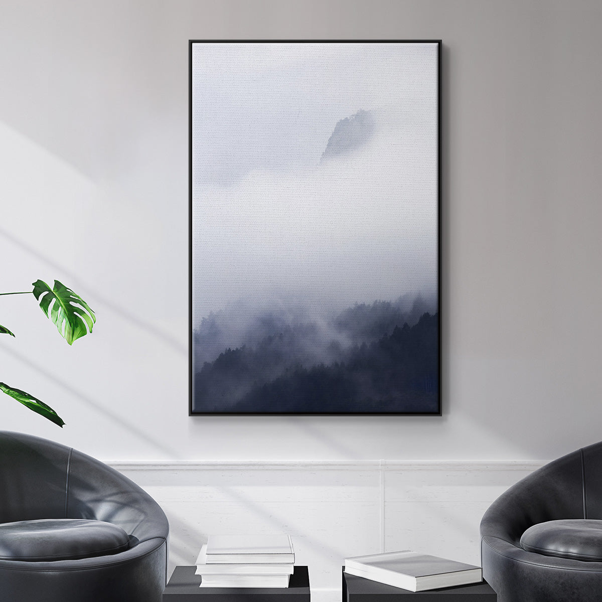 Above the Clouds - Floater Framed Canvas Print