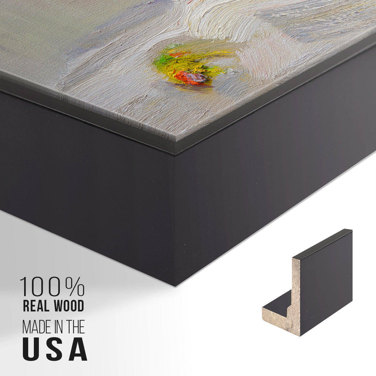 Neoplitan Floral - Floater Framed Canvas Print