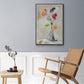 Neoplitan Floral - Floater Framed Canvas Print