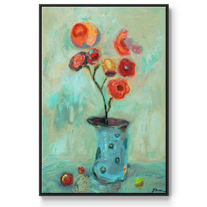 Orange Pop - Floater Framed Canvas Print