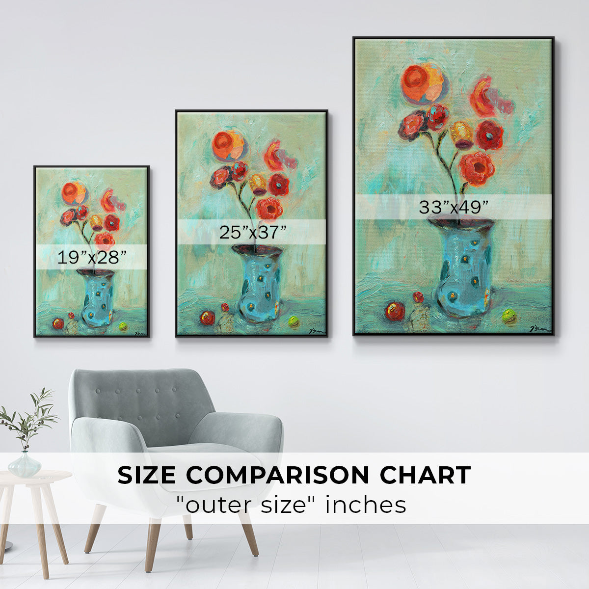 Orange Pop - Floater Framed Canvas Print