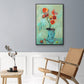 Orange Pop - Floater Framed Canvas Print