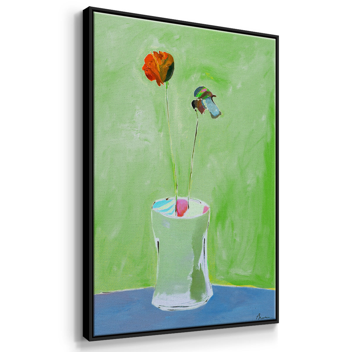 Green Day - Floater Framed Canvas Print