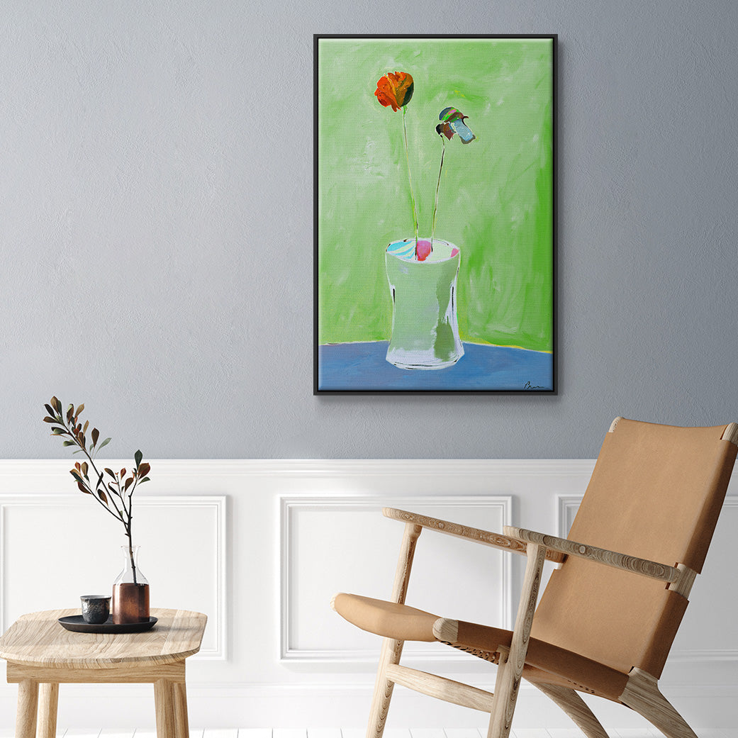 Green Day - Floater Framed Canvas Print