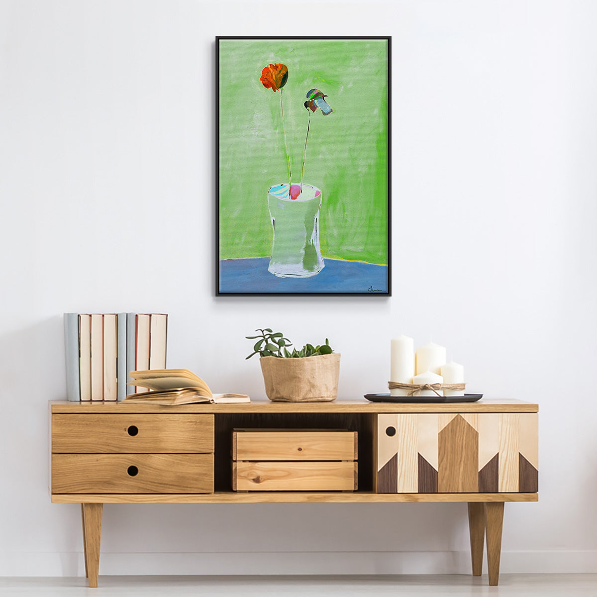 Green Day - Floater Framed Canvas Print