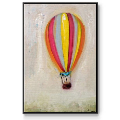 Lucky Hot Air Balloon - Floater Framed Canvas Print