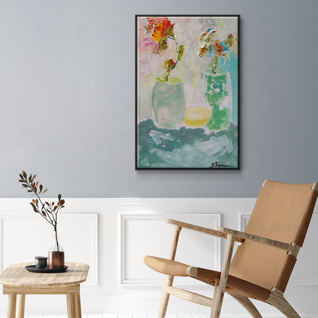 Tahitian Sunrise - Floater Framed Canvas Print