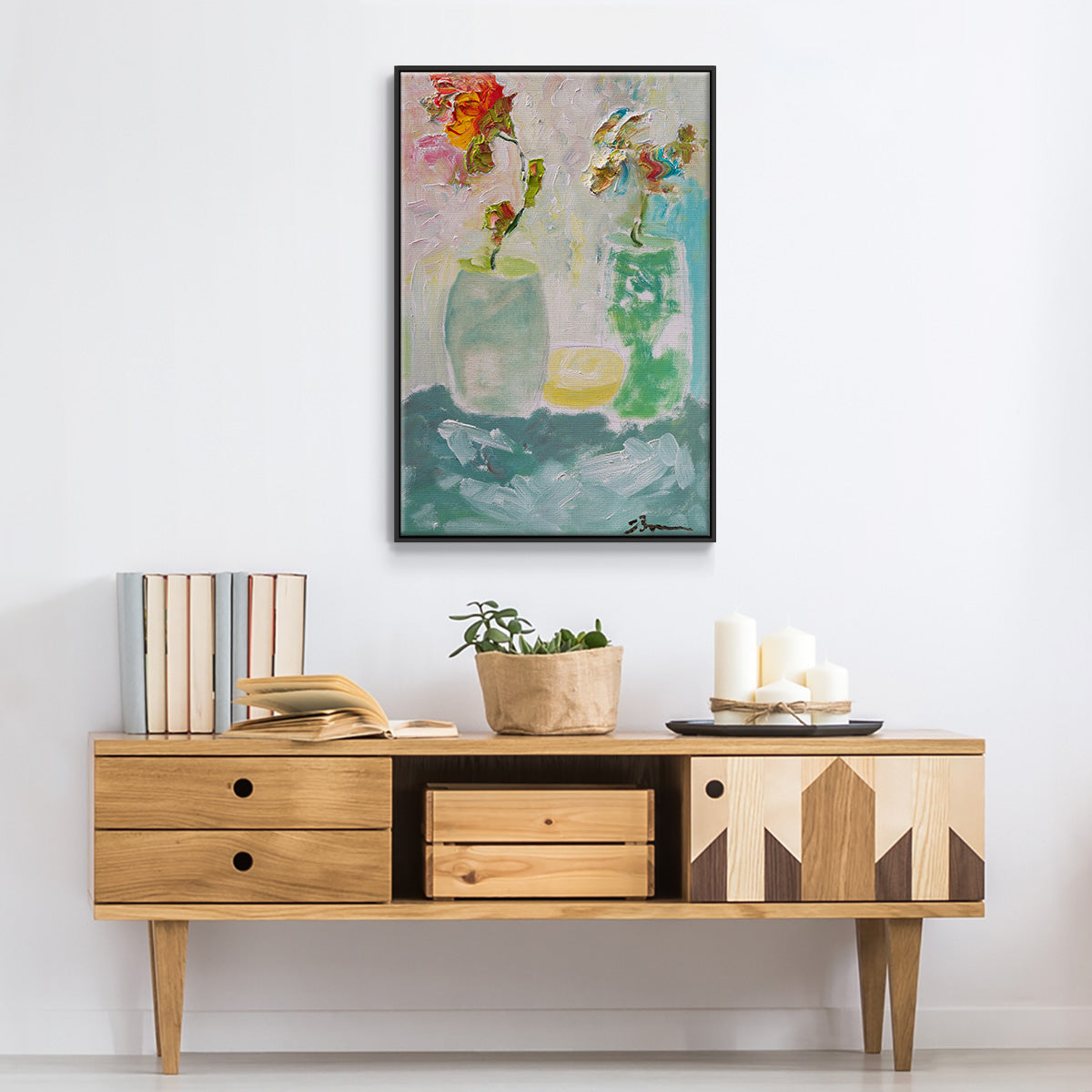 Tahitian Sunrise - Floater Framed Canvas Print