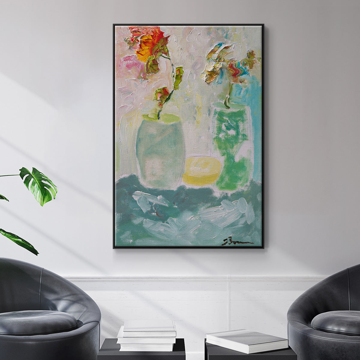 Tahitian Sunrise - Floater Framed Canvas Print