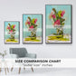 Turquoise Lilly - Floater Framed Canvas Print