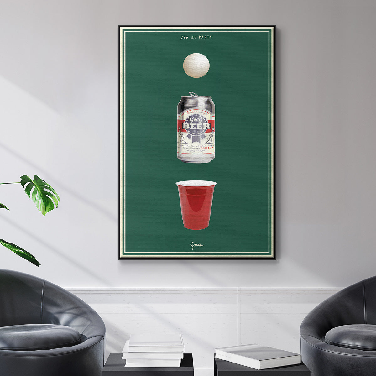 Fig. A: Party - Floater Framed Canvas Print