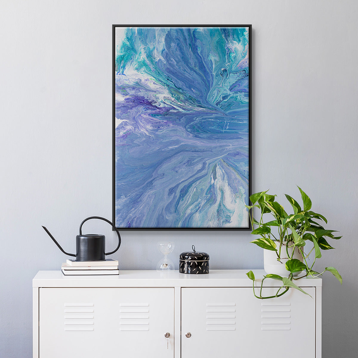 Trying to Focus - Floater Framed Canvas Print