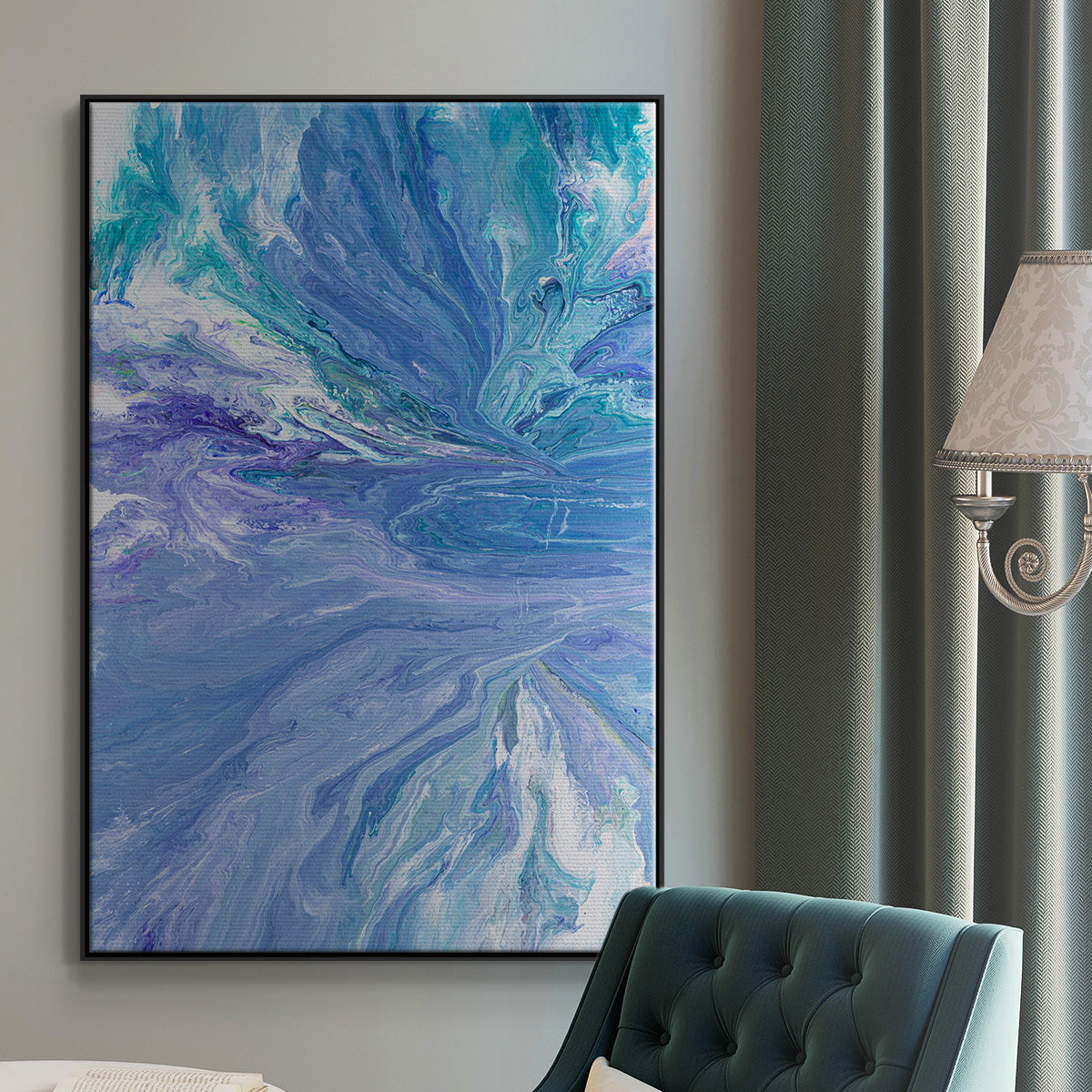 Trying to Focus - Floater Framed Canvas Print