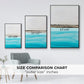 Harmony in Turquiose - Floater Framed Canvas Print