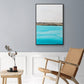 Harmony in Turquiose - Floater Framed Canvas Print
