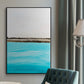 Harmony in Turquiose - Floater Framed Canvas Print