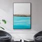 Harmony in Turquiose - Floater Framed Canvas Print