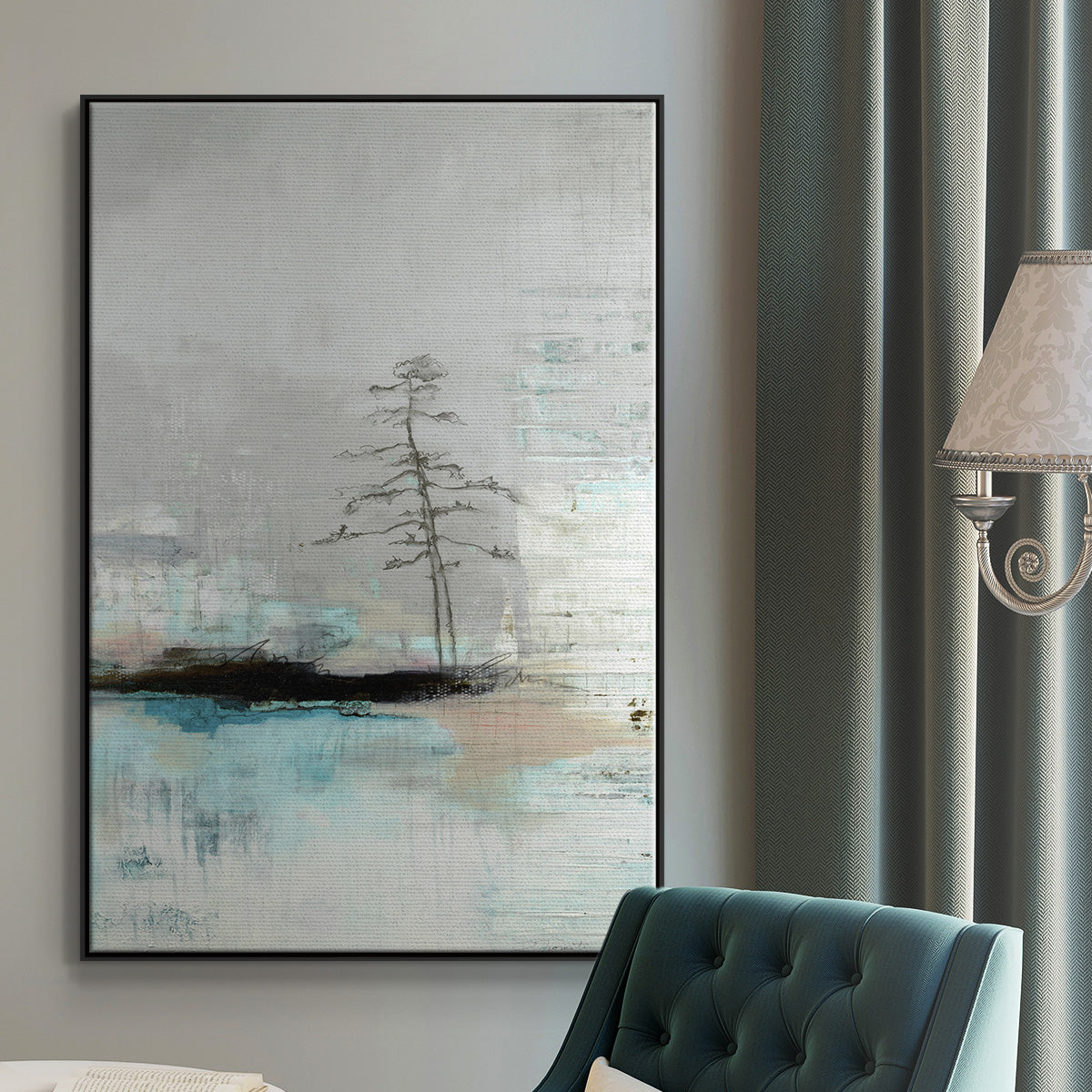 The Edge of Independence - Floater Framed Canvas Print