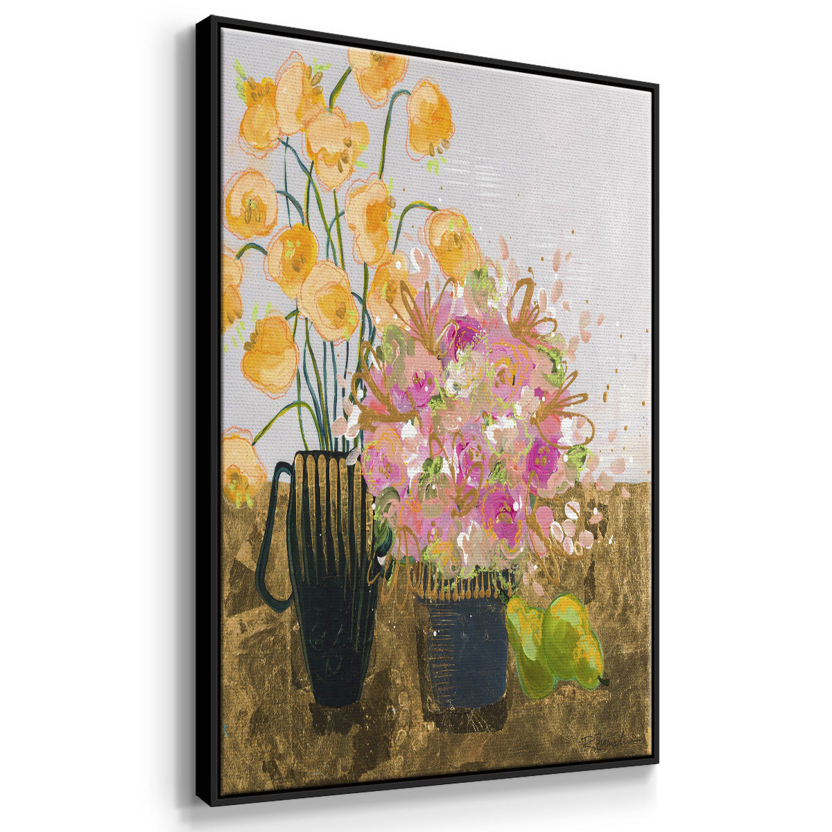 Not So Still Life - Floater Framed Canvas Print