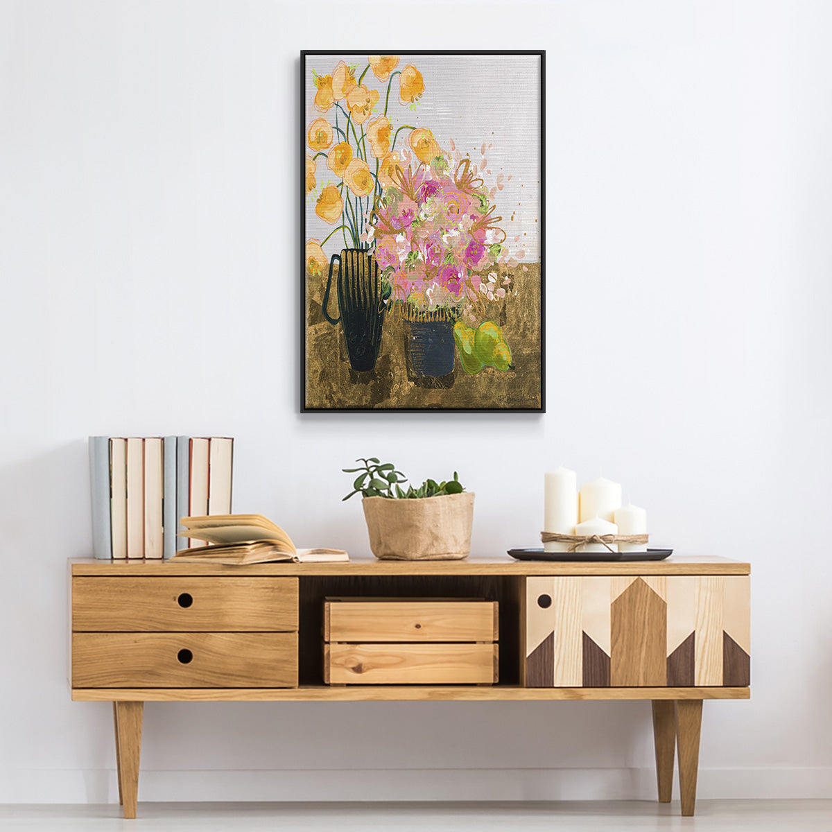 Not So Still Life - Floater Framed Canvas Print