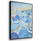 Sky Blue Beach - Floater Framed Canvas Print