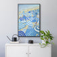 Sky Blue Beach - Floater Framed Canvas Print