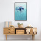 Jelly Fish - Floater Framed Canvas Print