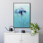 Jelly Fish - Floater Framed Canvas Print