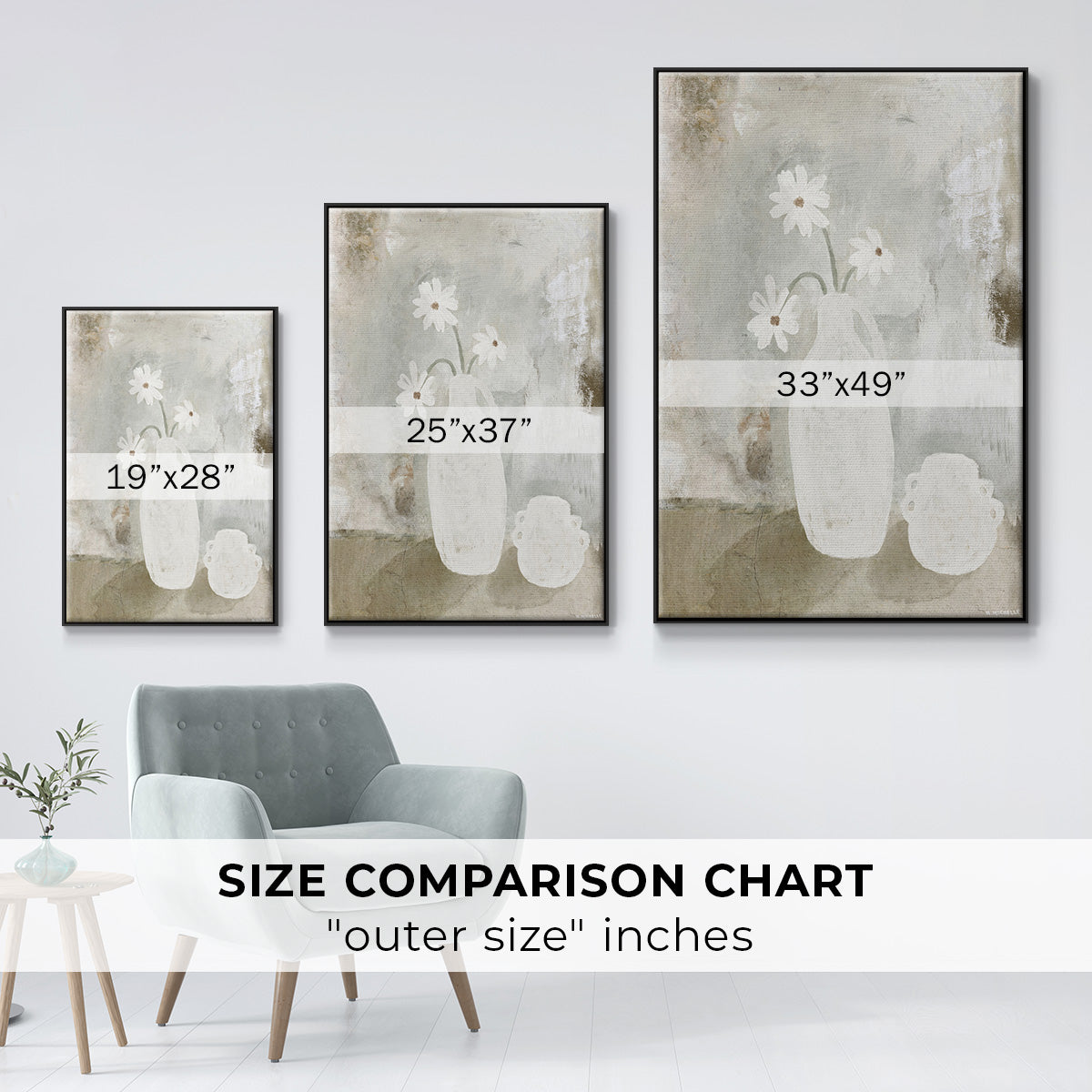 Sunday Blooms - Floater Framed Canvas Print