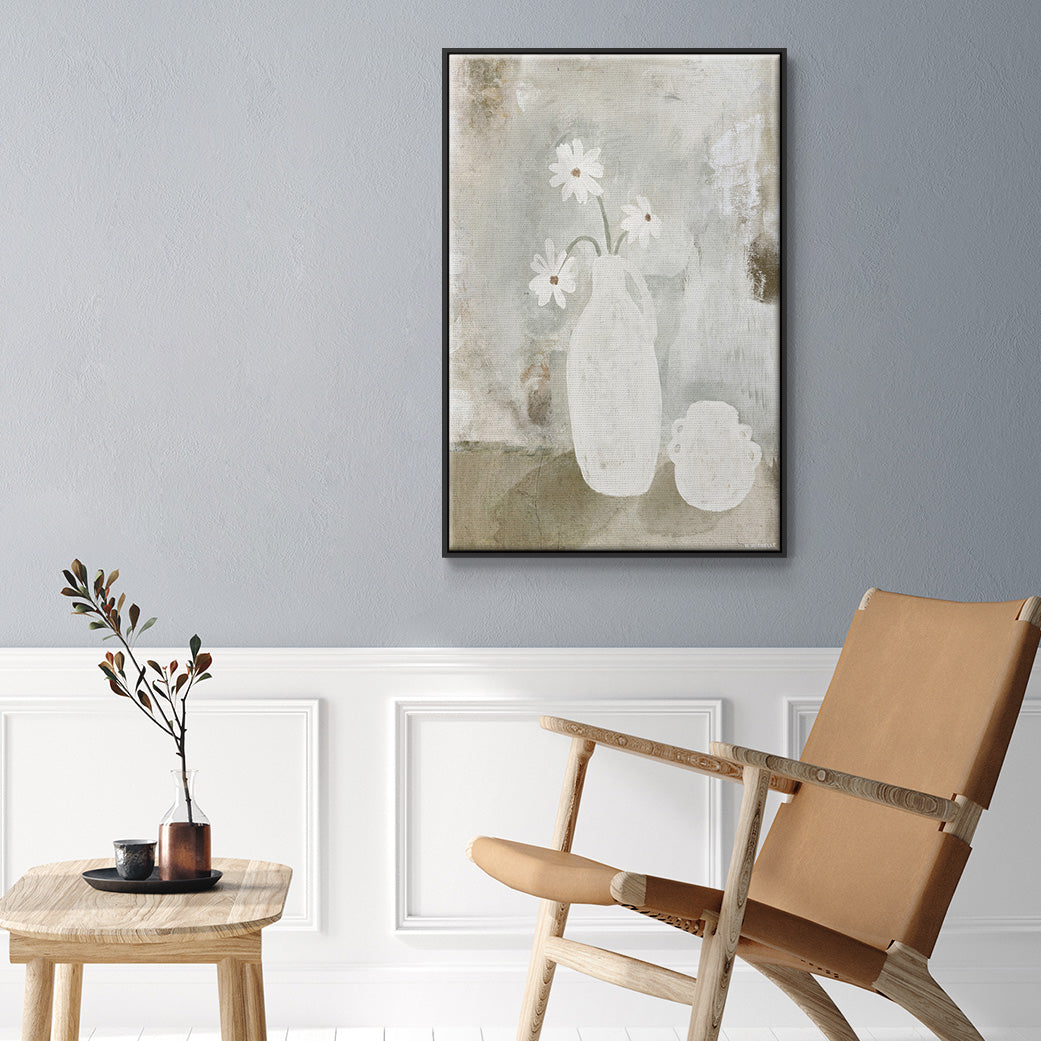 Sunday Blooms - Floater Framed Canvas Print