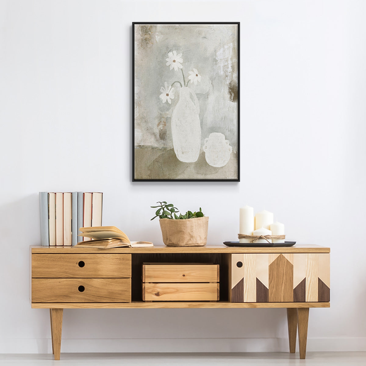 Sunday Blooms - Floater Framed Canvas Print