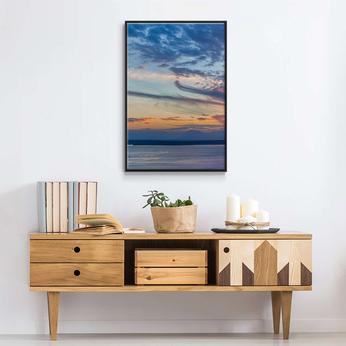 Cloud Variations - Floater Framed Canvas Print