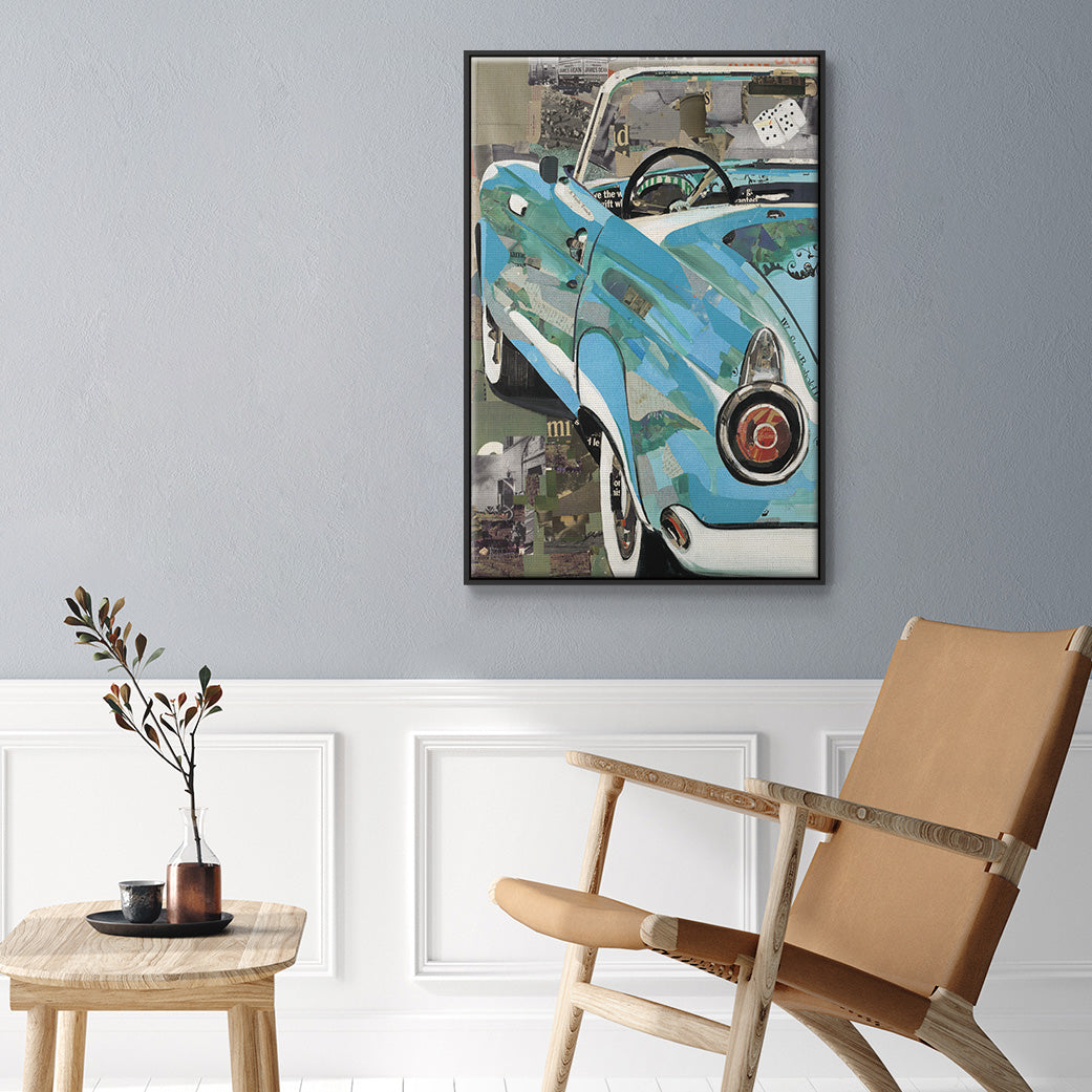 Thunderbird - Floater Framed Canvas Print