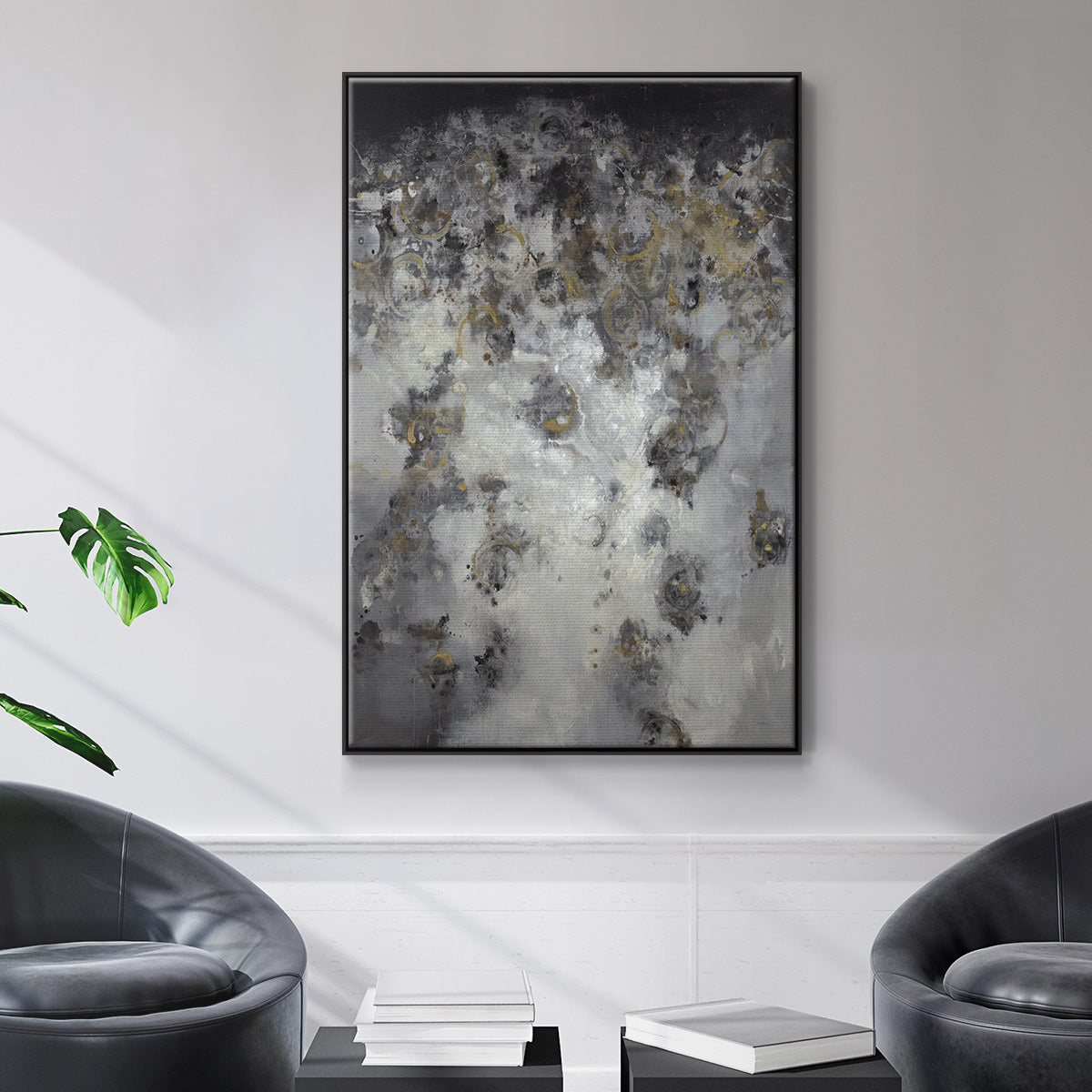 Meteor Showers - Floater Framed Canvas Print