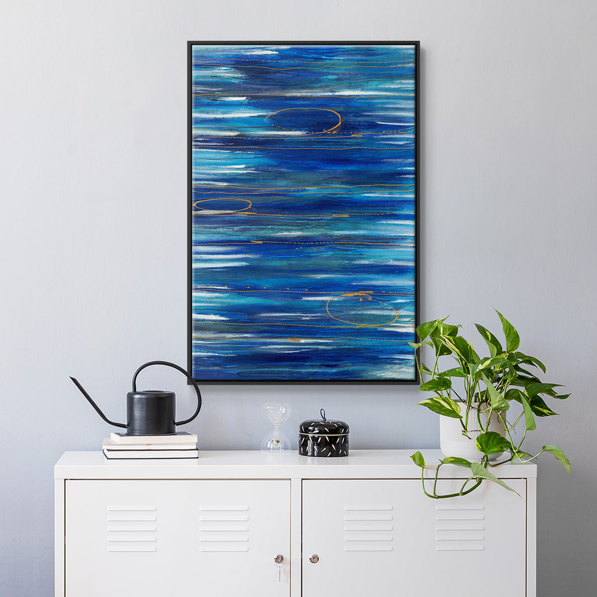 Waterworld - Floater Framed Canvas Print