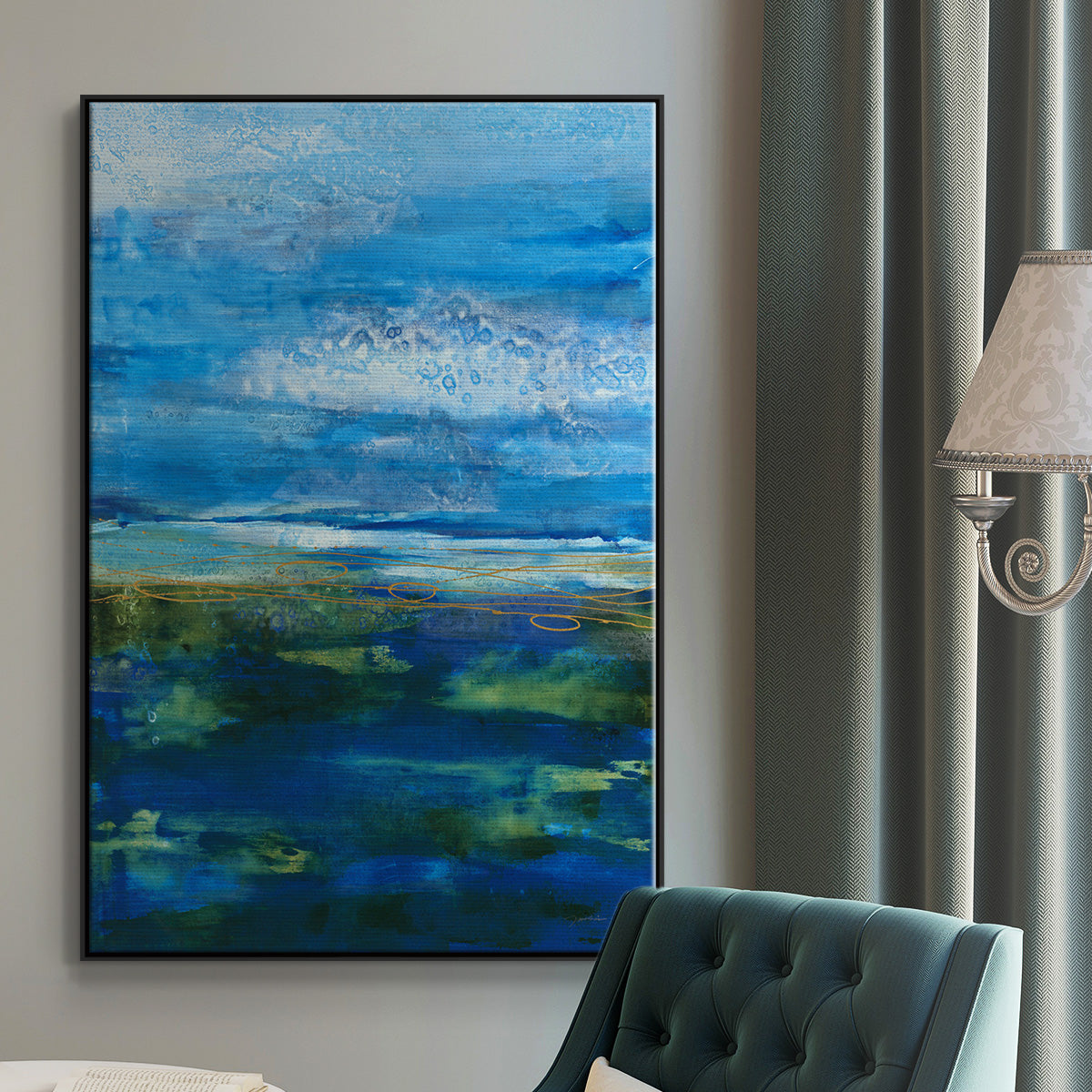 Island Groove - Floater Framed Canvas Print