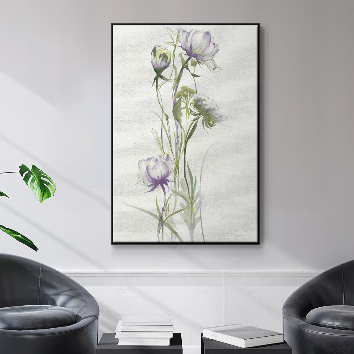 Late Summer Wildflowers I V30 - Floater Framed Canvas Print