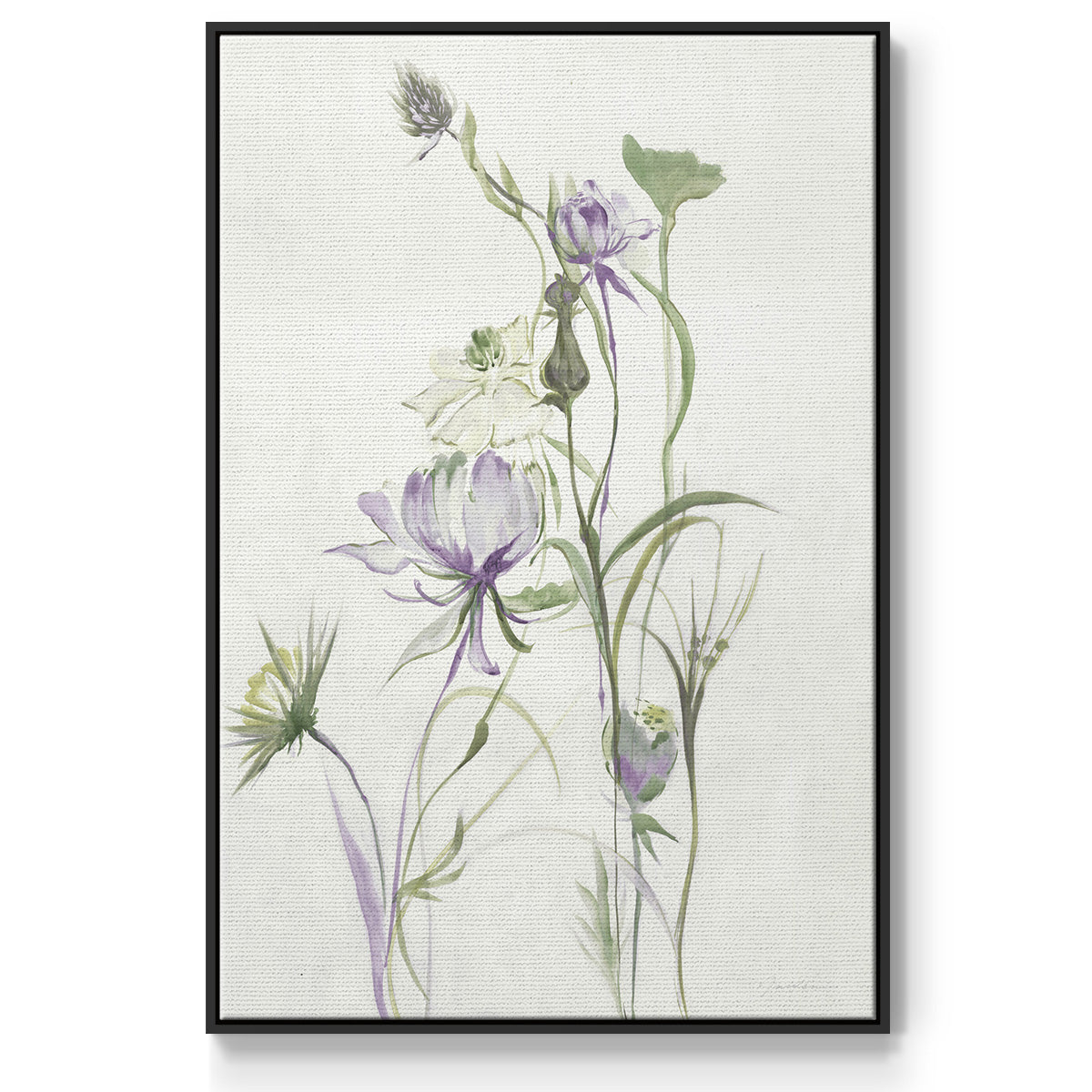 Late Summer Wildflowers II V30 - Floater Framed Canvas Print
