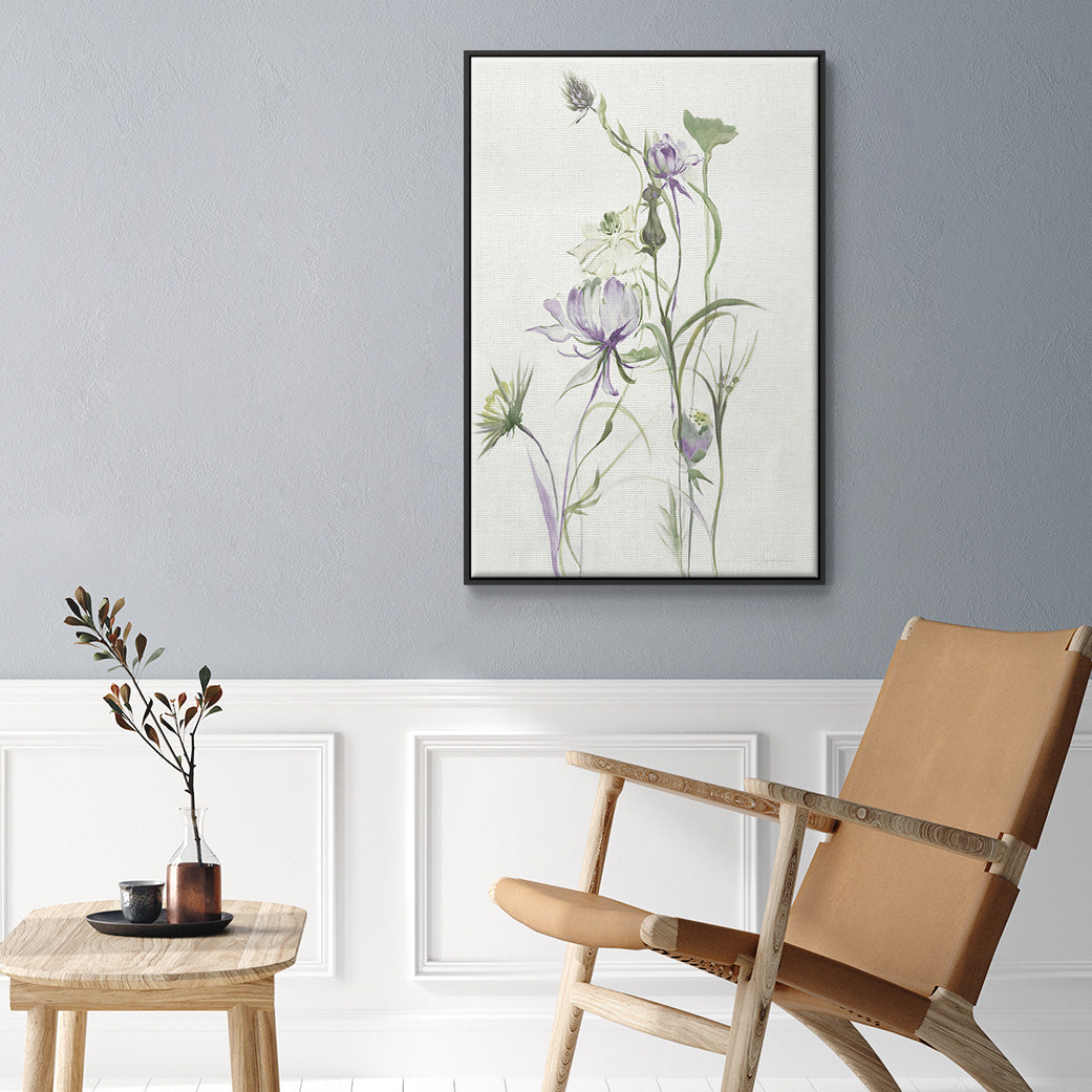 Late Summer Wildflowers II V30 - Floater Framed Canvas Print